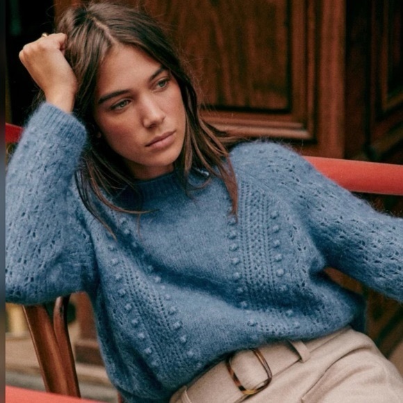 Sezane Sweaters - NEW Sezane Come Jumper Sweater in Vintage Blue - size S